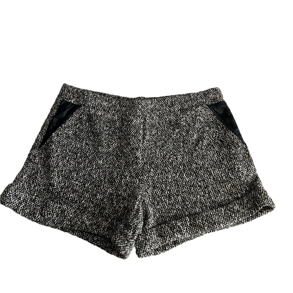 Lanston x Revolve Woven Tweed Shorts Black White Gray NWT Size Medium